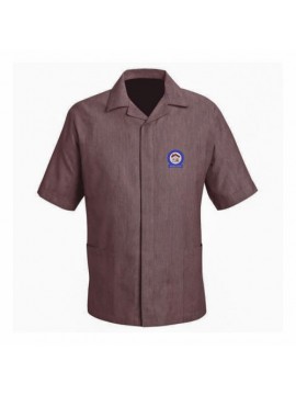 brown janitorial uniform shirt